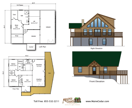 Sugarhill Cedar Log Family Home | Maine Cedar Log Homes